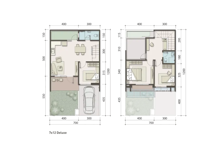Floor plan for Type 7 - Deluxe