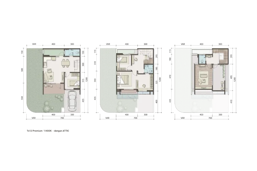 Floor plan for Type 7 - Premium Hook Attic 1