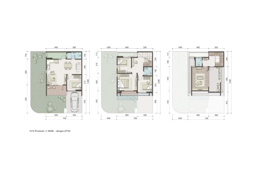 Floor plan for Type 7 - Premium Hook Attic 2