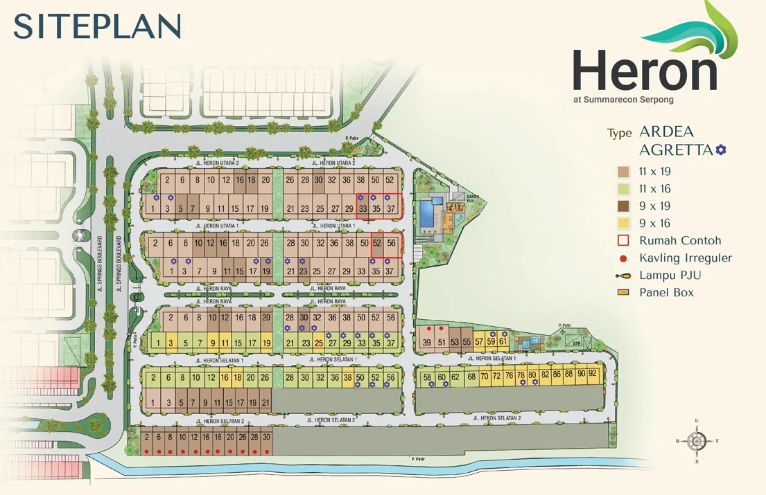 Heron Site Plan - Premium Layout