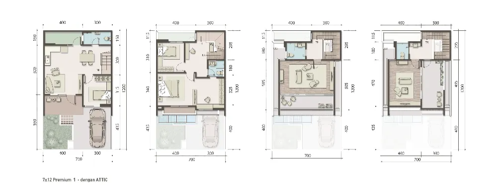 Floor plan for Type 7 Premium 1 Attic